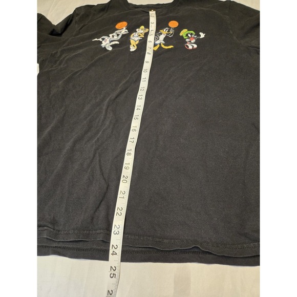 Vintage Space Jam‎ Toon Squad Black Shirt Large 100% Cotton Graphic 90s Cartoon - Picture 6 of 7